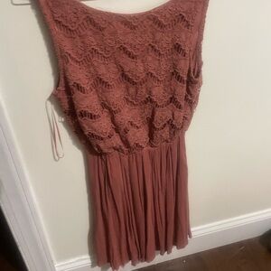 Alya Rust Lace Dress